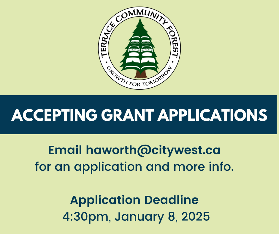 Terrace Community Forest accepting grants poster