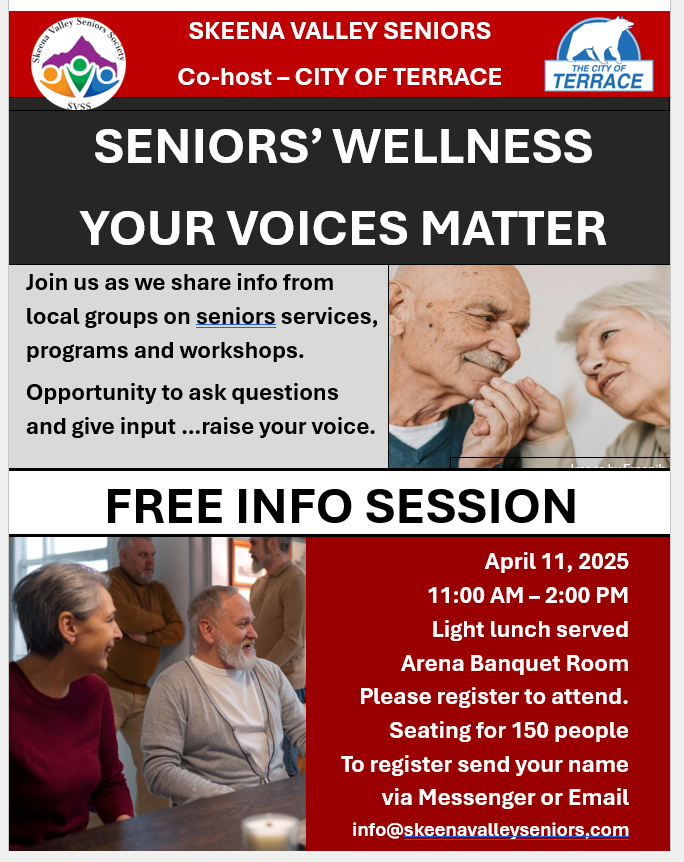 Seniors wellness free info session poster