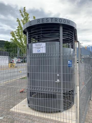 Terrace's new loo with fence around it