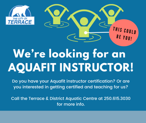 poster advertising for aquafit instructor