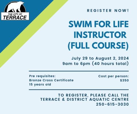 swim for life instructor full course dates, times, prerequisites