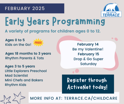 February 2025 Early years programming poster