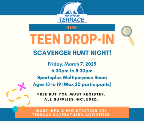 scavenger hunt teen night poster